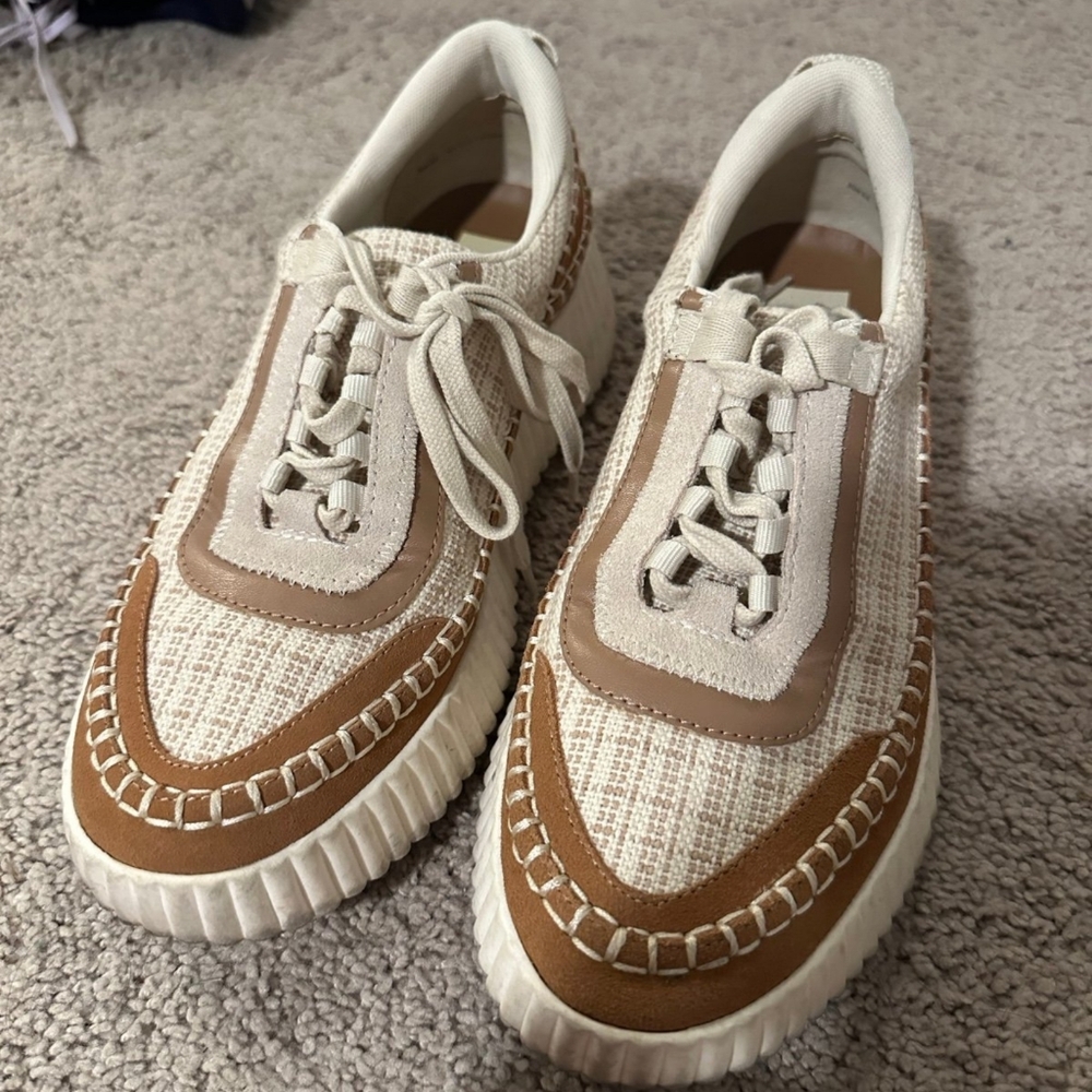 Dolce Vita Dolen tan and white sneakers